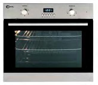 Single oven FLS61FX Single electric fan oven with minute minder 65 litre capacity Fan oven 100 minute minder with audible warning Oven light 4 functions Double glazed door large viewing window Easy