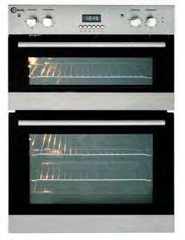 48.8kg Main oven 45 LITRE Top cavity 35 LITRE FLV91FX Built-in double electric oven Main oven Top oven 65 litre main oven capacity 35 litre top oven capacity Fan main oven Conventional top oven