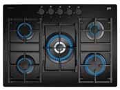 00 4 RING 60CM GAS ON GLASS CGW LUX 60 TR 5 RING 70CM GAS ON GLASS CGW LUX 70 TR Gas on glass hob - 60cm Side
