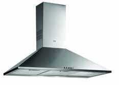 Tekahoods 6 CHIMNEY HOOD DBB 60/70/90cm HOODS CHIMNEY WITH CURVED GLASS NC2 60\90 CHIMNEY WITH STRAIGHT GLASS DGE 60/90cm Push button control panel Double turbine motor 475m3/h 3 speeds Metal
