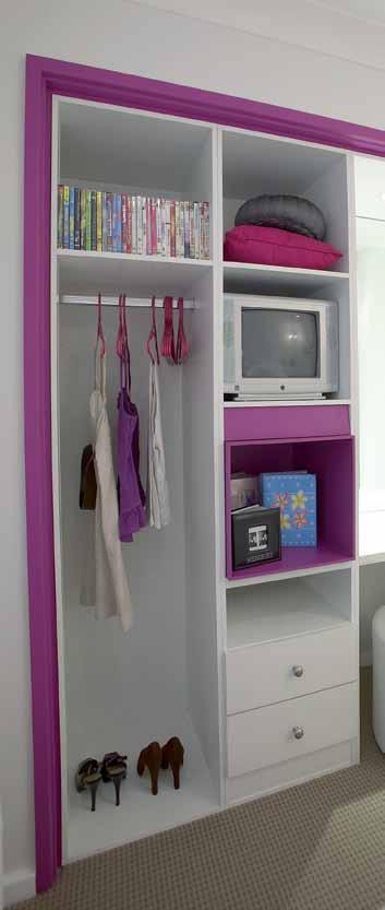 Smart accessories Our wardrobes can incorporate purpose built racks so your shoes are stored