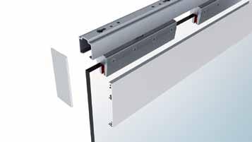 8 Clip-on pelmet aluminium or finish anodised, in stock lengths of 000 mm or cut to size. The pelmet can be used on one side in case of wall mounting or on both sides in case of ceiling mounting.
