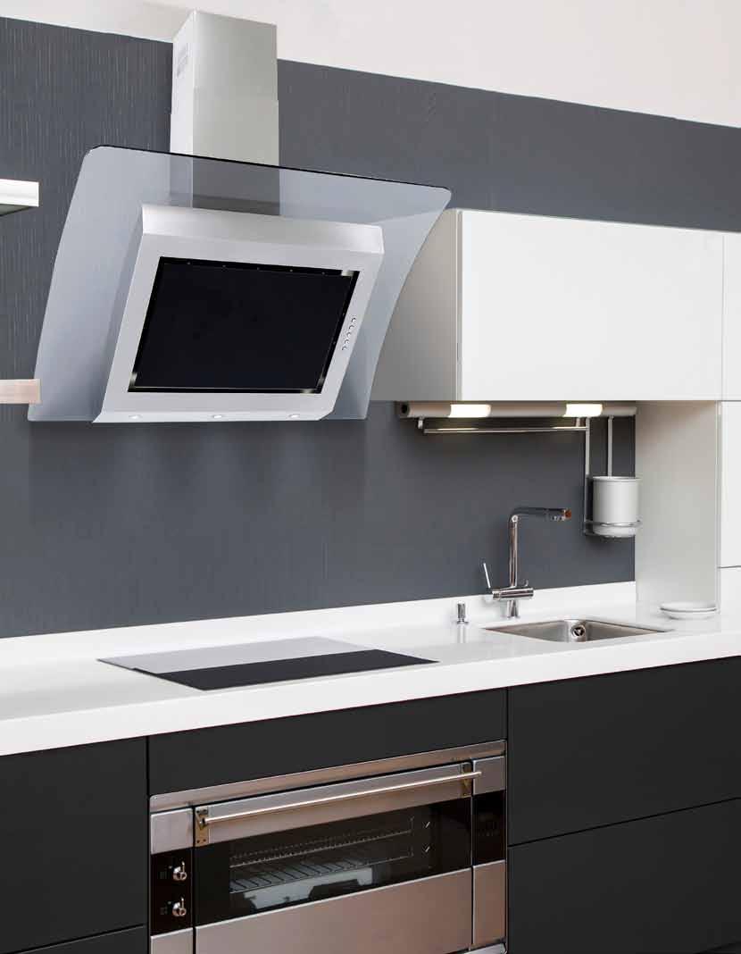 WALL MOUNTED LA-CINI Stainless Steel and Black Hoods With fantastic sleek looks and curves in all the right places, the LA-CINI is by far one of the best value designer hoods made by Luxair.