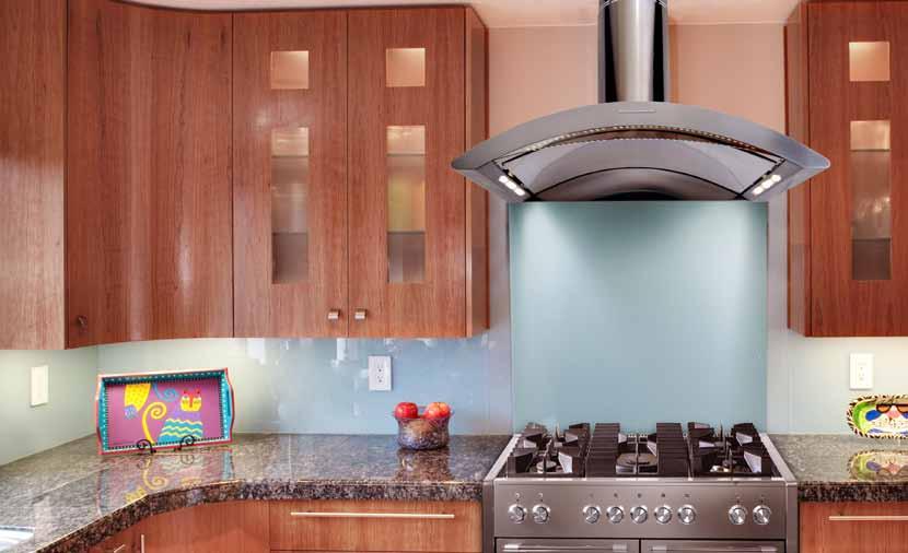 If your kitchen is designed well and your designer has a good knowledge of the various requirements and regulations on the installation of your cooker hood, then the choice of wall mounted cooker
