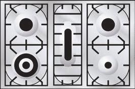 6kW Ø70mm Induction Hobs OPTION: Dual Control Wok Burner Roma, Milano and Majestic rangecookers can be upgraded to include a dual control wok burner.