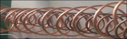 Coil diameter 125mm 262mm Turns 17 12 Length of the tube 375mm 375mm Step2:-Inserted two helical coils are as nested shape then join both helical coils using soldering process with specified spacing