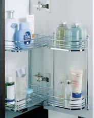 Wall unit combi pull-out The door shelves and pull-out shelves optimise the use and organisation of existing storage space Particularly suitable for narrow bathroom units in an external width of 300