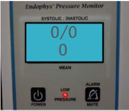 NOTE: A stable (ambient) pressure is needed for zeroing the system prior to monitoring. >> See Troubleshooting 8.3. None Off Off > The BPM monitor/pss sensor system has been successfully zeroed.