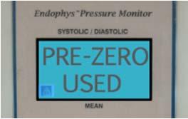 The ongoing pressure data displayed by the BPM should be accurate - however, since the zero cannot be re-established, the Data Alert Icon will remain on display on the LCD.