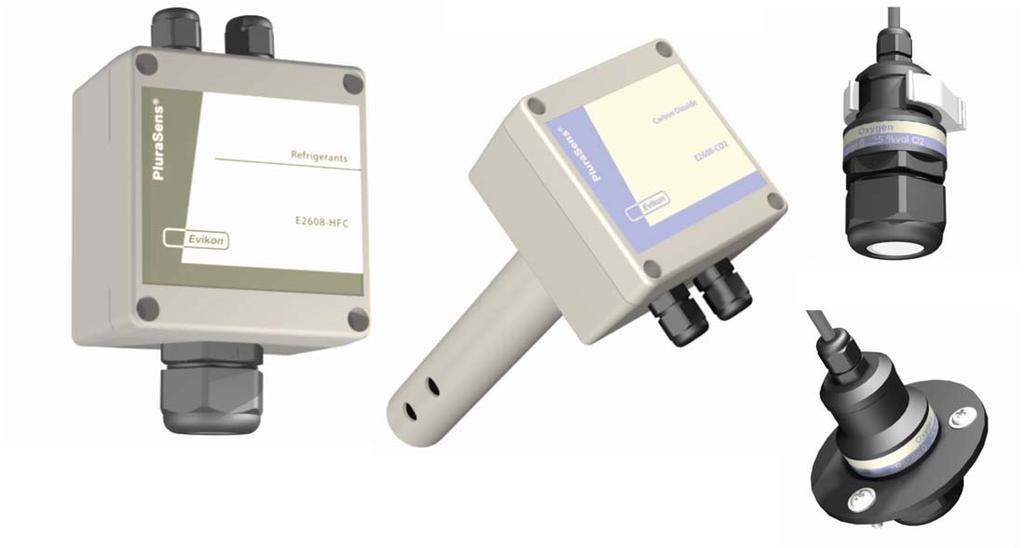 E2608 Series IP65 4-20mA 0-10V RS485 Modbus Dust- and watertight enclosure for harsh environment Available for wide range of combustible, toxic gases and oxygen Attached, duct-mount or remote sensor
