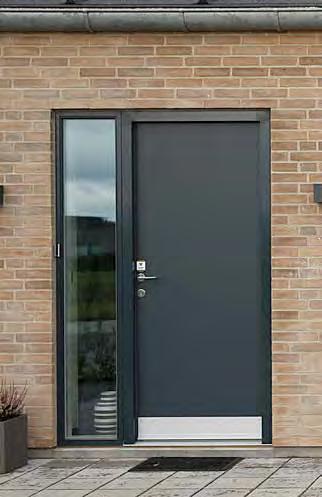 Entrance unit with a beautiful door surrounded by
