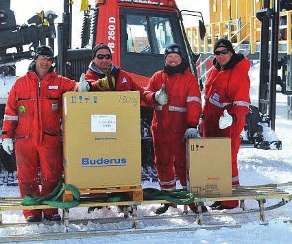 18 The Engineer s Choice September 2014 19 Antarctic: Buderus to the other end of the world By ship and sled: Buderus delivers boiler to the Antarctic Dronning Maud Land, Antarctic No other Buderus
