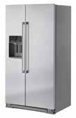 11 SIDE-BY-SIDE REFRIGERATORS Side-by-side counter-depth refrigerator 22 cu.ft. $1849 Stainless steel. 002.887.56 Side-by-side refrigerator 25 cu.ft. $1799 Stainless steel. 903.