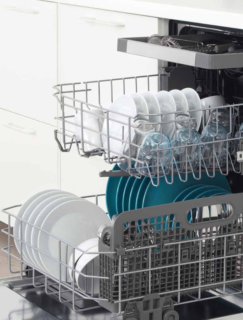 DISHWASHERS Using a dishwasher is more water and energy efficient than washing dishes by hand.