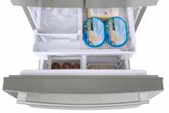 temperature throughout Crispers with adaptable humidity levels No frost function against ice and frost formation Freezer with automatic ice maker with ice bin Integrated LED light technology that