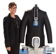 The bust can be pneumatically height-adjusted and adapted to the length of the garment through the operating panel.