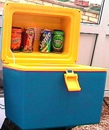 Refrigerated Cool Box by Gerald Fitton There used to be 'mini bars' in hotel rooms. I recall that the price of even the soft drinks used to be exorbitant!