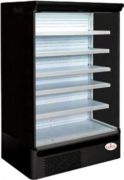 Refrigerated Genova Open Front Merchandiser Open front self service grab and go Easy access for loading and cleaning White Interior Five fully adjustable shelves Additional shelves available upon