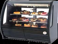 Bakery Victoria New for 2016 Three exhibition levels Rear sliding glass doors Available in black or stainless finish Front access to condensing unit Double tempered curved glass Low energy