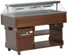 Hot Isola 4H Electrically raised canopy Divider bars included Stainless steel option available Adjustable water temperature control Fitted drain Heat lamps for additional heating Low water level