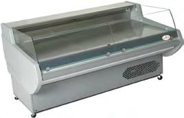 Refrigerated B - LG Low Glass Option Self Service Automatic defrost Heater pan evaporation (no plumbing required) Built in preparation counter Easy to clean surfaces Forced air cooling B - LG Back