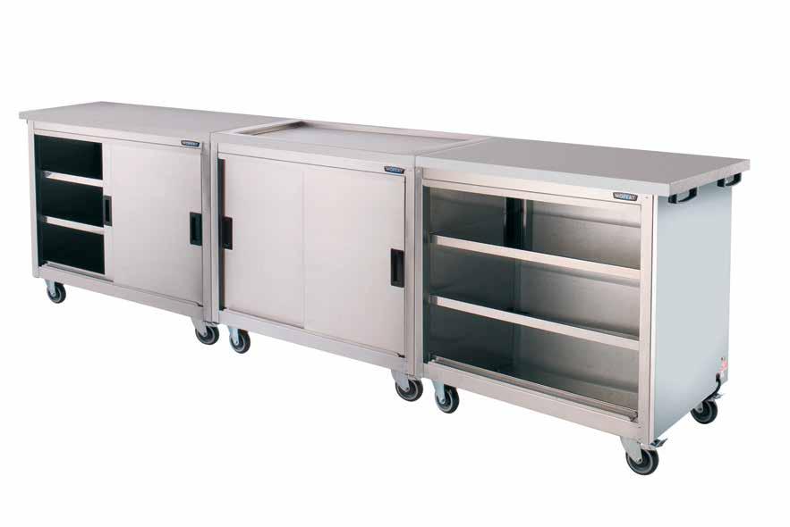 7 MH9 Hot Cupboard Range Designed around the school meals aluminium cooking pan dimensions 0mm x 270mm x 80mm approximately Optional tray slide, serving shelf available.