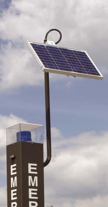 No Power Available; Telephone Line is Available Solution: GAI-TRONICS offers a tower package designed for Solar Power applications, including: Tower Body Solar Arm for mounting 80 Watt solar panel