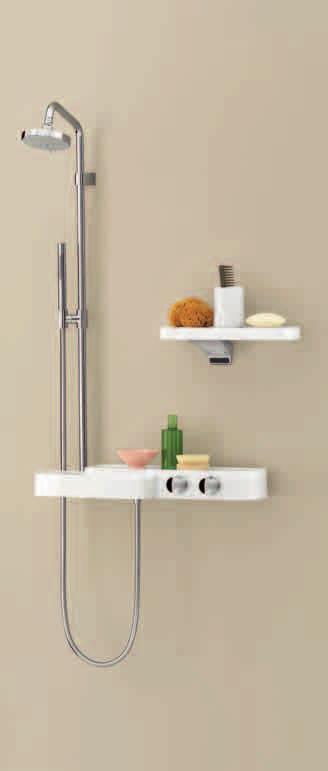 NewComer_2011_Axor Bouroullec MULTIPLE OPTIONS WITH A SET OF SHELVES Shelves are a central design element in the Axor Bouroullec collection.