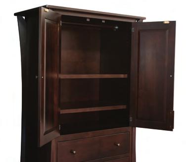31½ x 38¼ Door compartment has 2 shelves and clothes