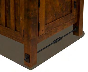 Full extension drawer glides, dovetailed same species drawer boxes, and solid hardwood sides are standard.