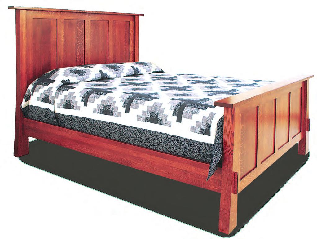 Modesto MD-PB Michaels Cherry Stain THE MODESTO SERIES of bedroom furniture evokes a feeling of the Old West with its flared legs and exposed tenons.