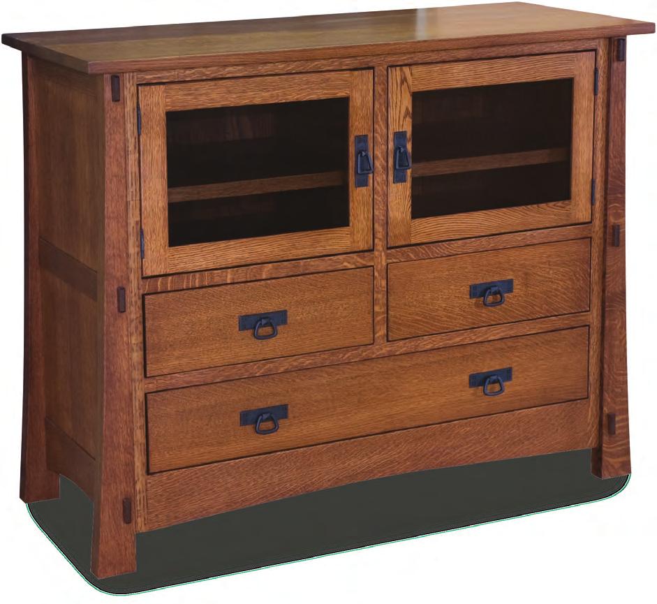 Asbury Brown Stain MD-53TV MODESTO BEDROOM MEDIA CENTER MD-53TV 53 x 22 x 42¾ Door Opening: 21-1/8 x 19 x 15¾ Small Drawers: 20-1/8 x 18 x 6 Large Drawers: