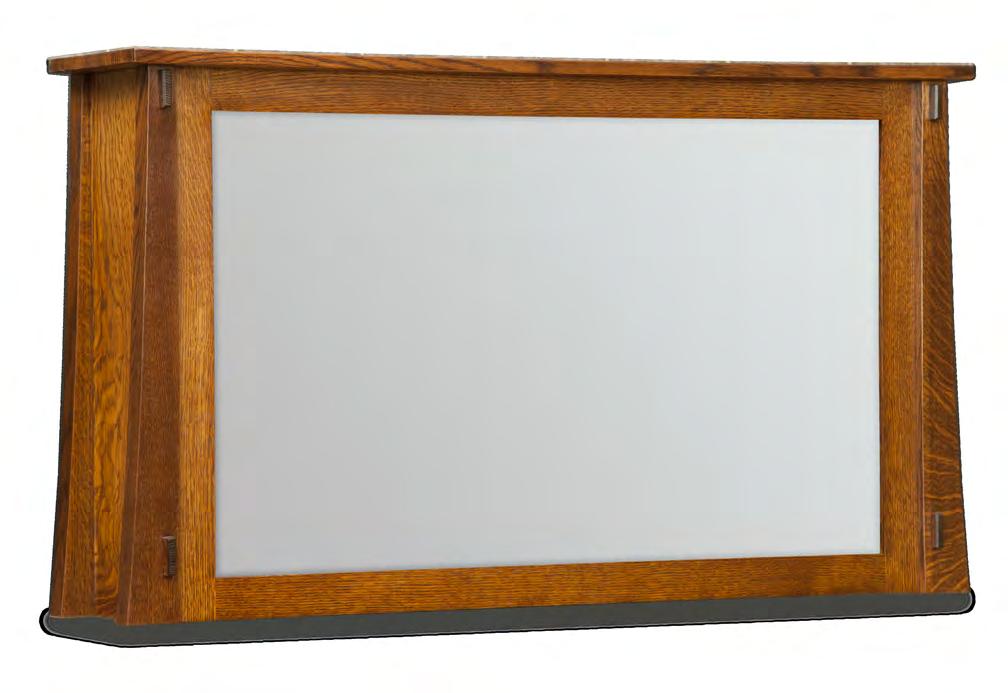 MD-31TV Burnt Umber Stain MODESTO 2-WAY FLAT SCREEN TV MIRROR MD-31TV 51½ x 11 x 30¼ Inside usable