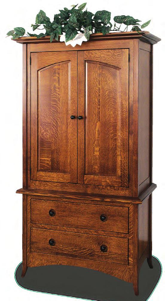 Shaker Hill MIchaels Cherry Stain S-HILL-2342AR SHAKER HILL ARMOIRE S-HILL-2342AR 2 Door, 2 Drawer 42 x 23 x 73 Opening