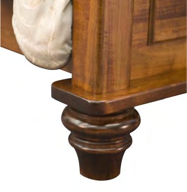 Same species dovetailed drawer boxes with full extension sidemount drawer slides and self-close feature are standard. Softclose undermounts are optional.