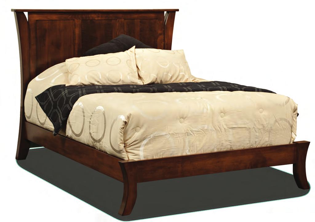 Brown Maple Coffee Stain CL-LOW-FB CALEDONIA 3-PANEL BED CL-LOW-FB Shown with Low Footboard. 2¾ x 15¼ On ID numbers, add K for King, Q for Queen or F for Full.