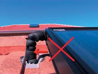 Always make sure the correct panel for frost prone areas is used and that anti-freeze valves are installed.