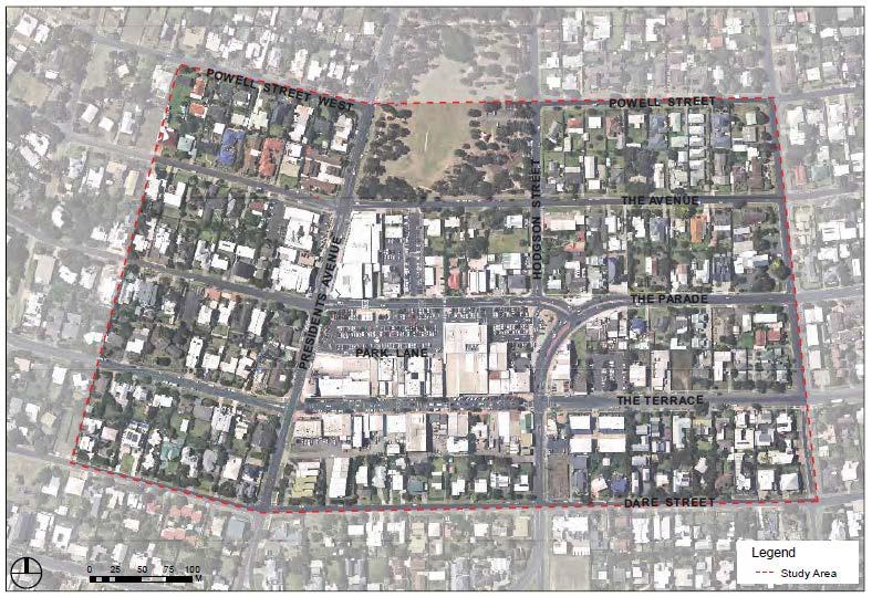 Figure 24 Ocean Grove Town Centre Source: City of Greater Geelong Council prepared an urban design framework (UDF) in June 2014.