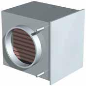 Accessories Water cooler for duct mounting RDNN Air cooler for cold water with copper pipe and aluminium fins. The cooler is built into a galvanized sheet steel casing with 9 mm insulation.