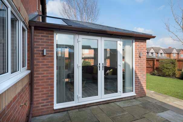 The glazed panel is a 44mm triple glazed panel and can include