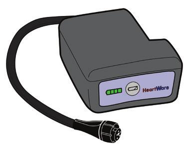 Figure 5 HeartWare HVAD System Power Sources Since the controller requires two power sources for safety: either two batteries (Figure 6), or one battery and an AC adapter (Figure 7)