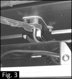 the firebox (Fig. 1). Then remove the 1.3mm burner jet (Fig.