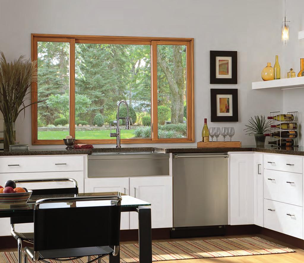 DESIGN TIP: The glider window is a great space-saving design for areas where a swinging window won t work.