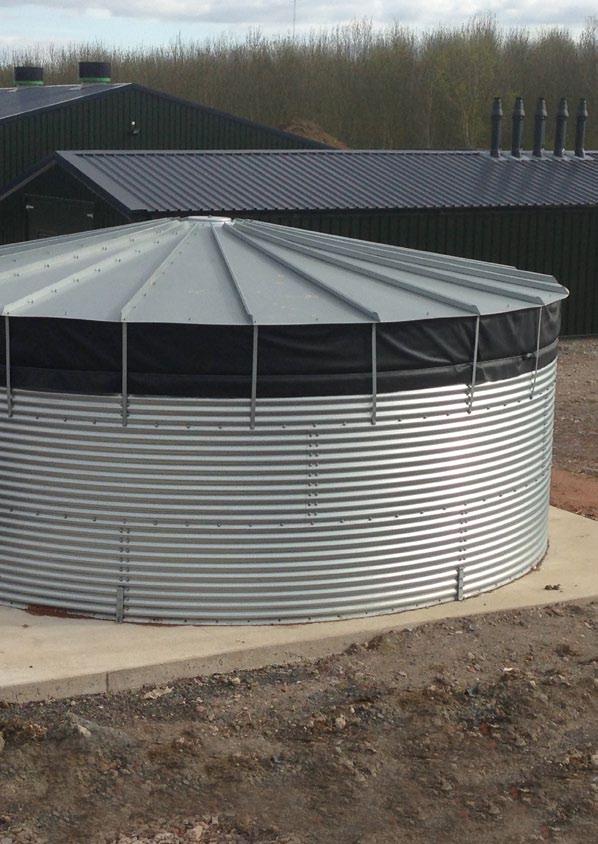 Case Study - Water Tank Solutions Sectional steel water tank 24ft diameter by 7ft 6 high fixed to a