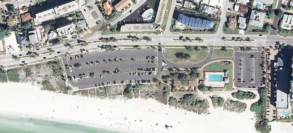 Site Definition The existing Lido Beach and Pool Facility is comprised of: 6 acres of City owned property fronting the Gulf of Mexico 2 asphalt parking lots Entry drive with drop-off area.