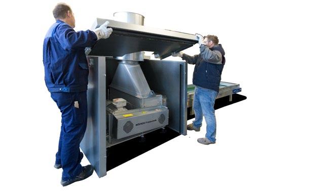 The optional sound box for PHSS-K/B shredder reduces noise emissions in working areas.