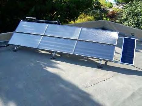 A tilt rack holding both the thermal and PV panels is shown in Figure 2.10.