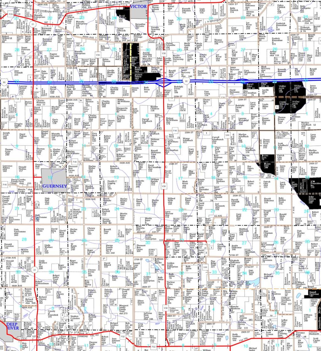 BB Ave. Plat Map: All Parcels V38 PARCEL 1 V44 PARCEL 2 270th St. V38 286th St.