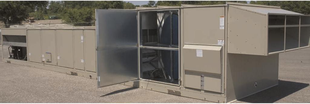 Walk-In Service Enclosure Most refrigerant service can be accomplished within this single enclosure User-friendly sound levels because compressors are located outside the enclosure Ventilating fan