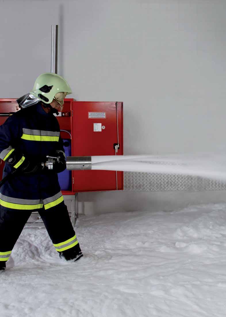 FOAM FIRE FIGHTING Fire-fighting foam is an aggregate of air-filled bubbles formed from aqueous solutions and is lower